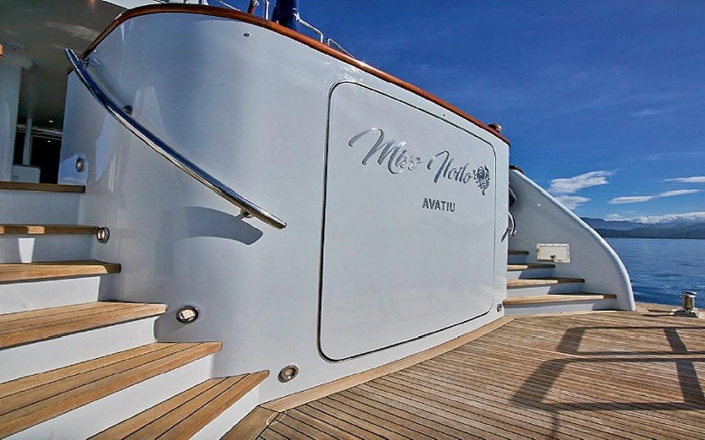 a boat on the water aboard ALAIA Yacht for Sale