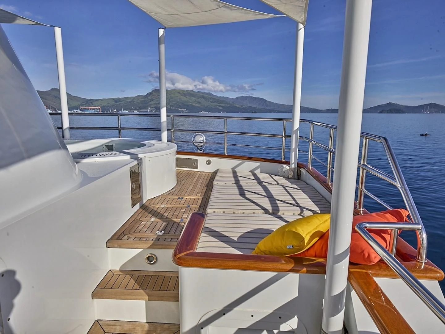 a boat on the water aboard ALAIA Yacht for Sale