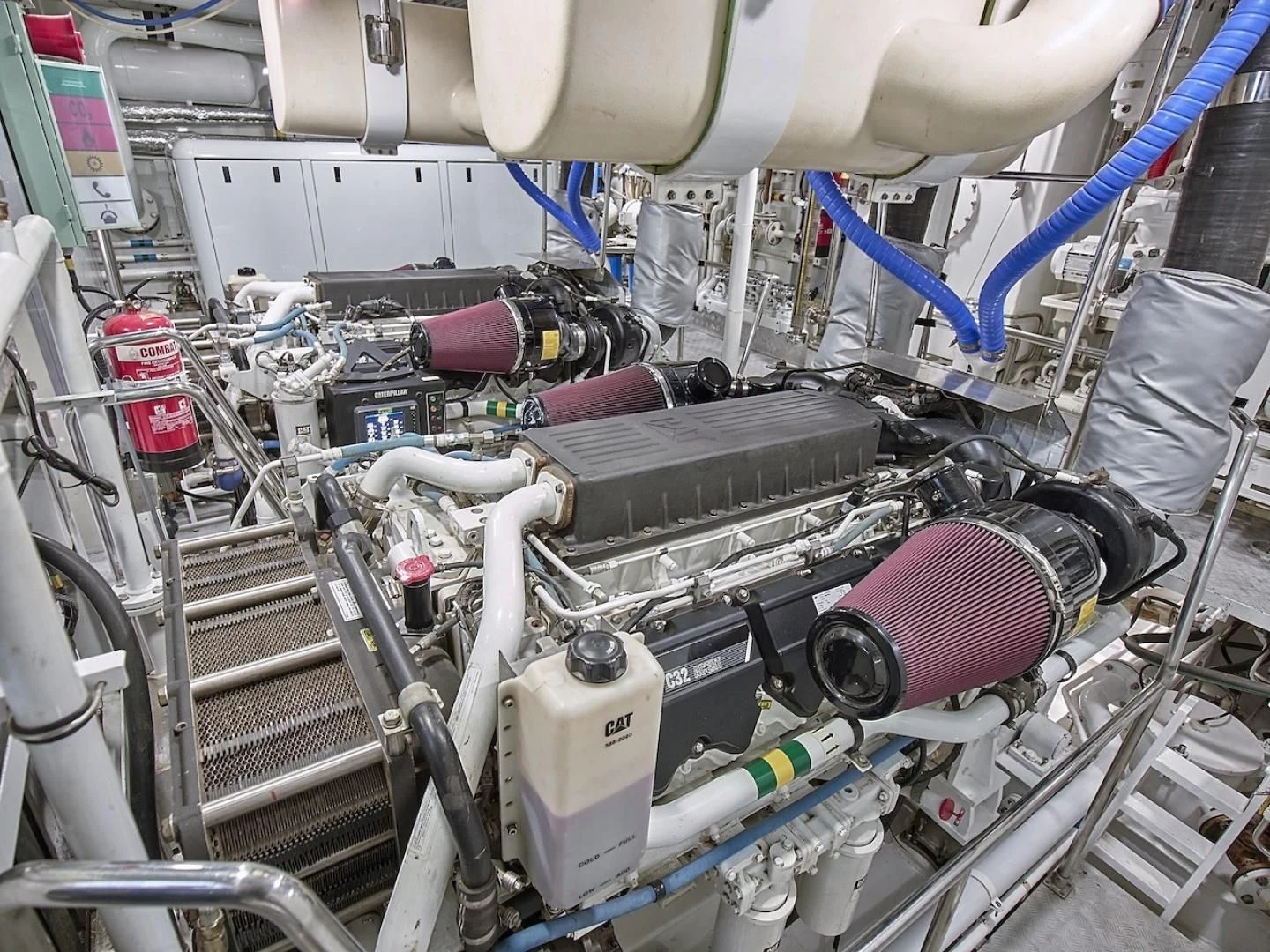 a machine with a red and white object in it aboard ALAIA Yacht for Sale