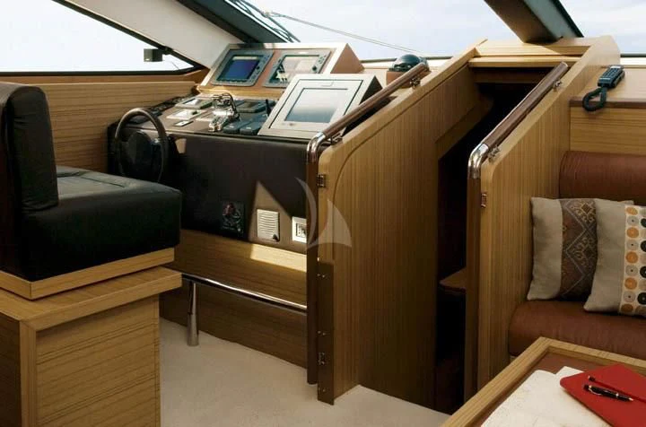 a car with a desk aboard SICILIA IV Yacht for Sale
