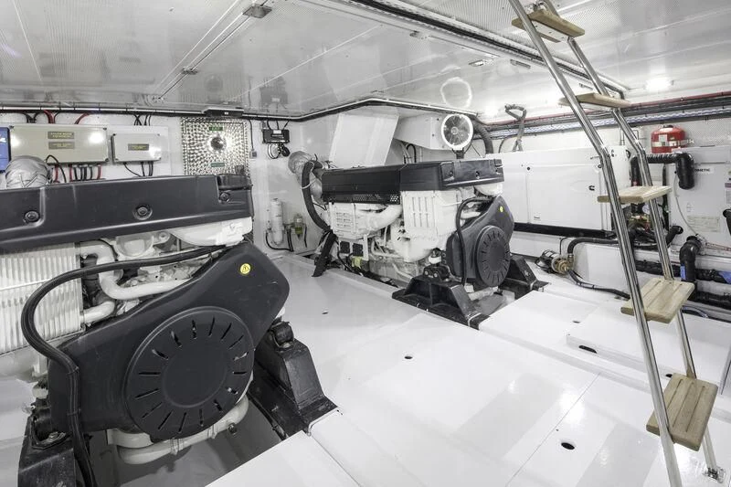 a large machine with a large black speaker on the side aboard ALECTO Yacht for Sale