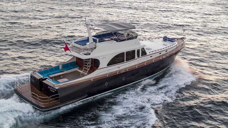 a boat on the water aboard ALECTO Yacht for Sale
