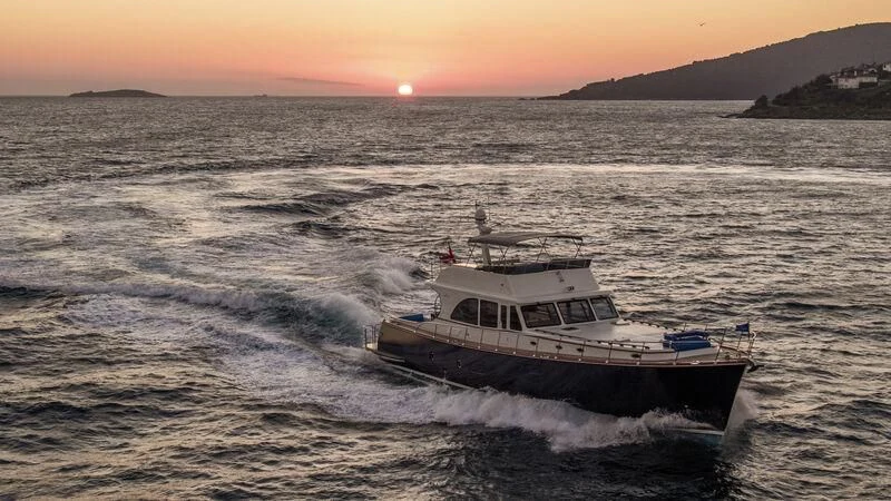 a boat in the water aboard ALECTO Yacht for Sale