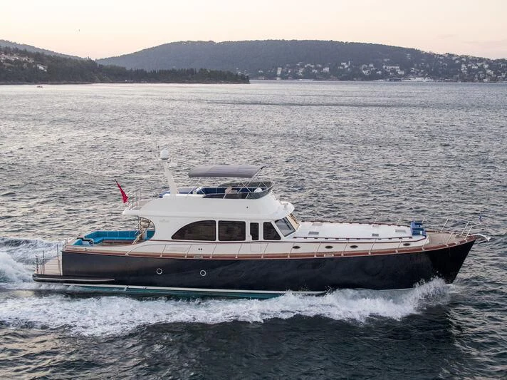 a boat in the water aboard ALECTO Yacht for Sale