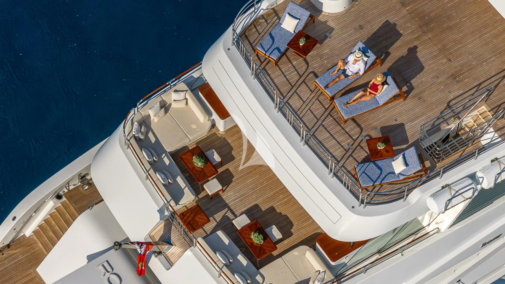 a high angle view of a house aboard ROCK.IT Yacht for Charter