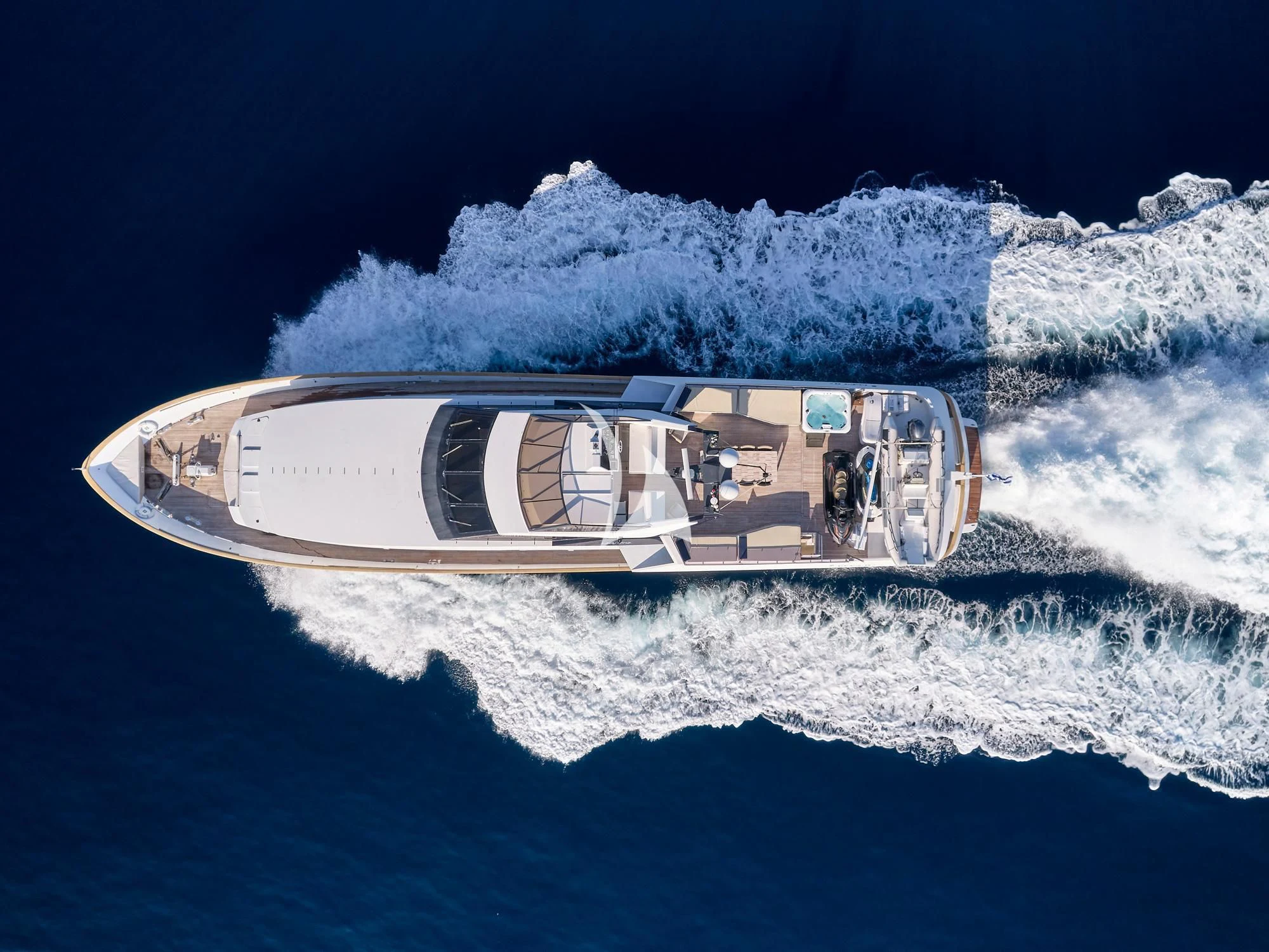 a satellite in space above a planet aboard LADY RINA Yacht for Sale