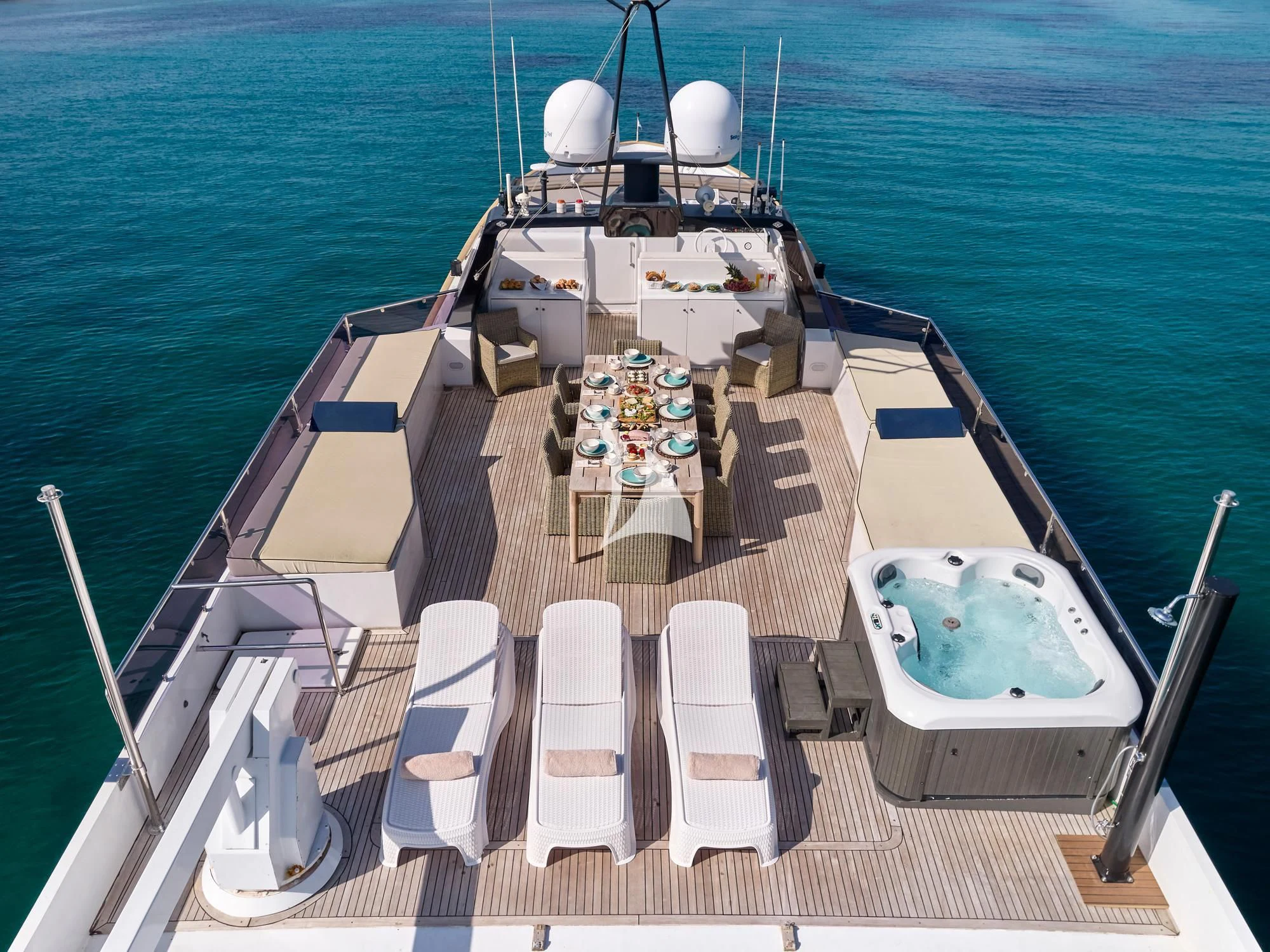 a boat on the water aboard LADY RINA Yacht for Sale