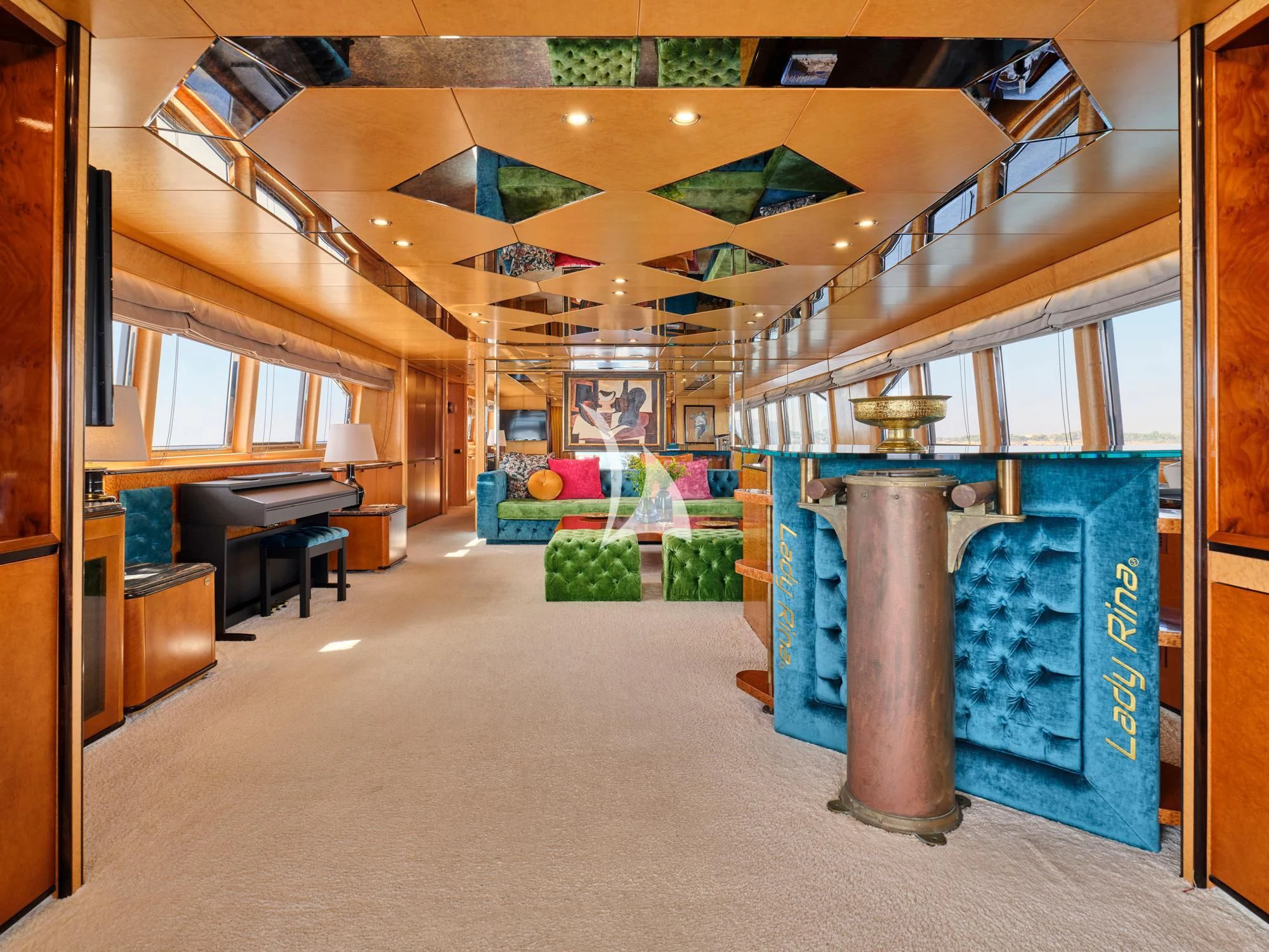 inside view of a building aboard LADY RINA Yacht for Sale