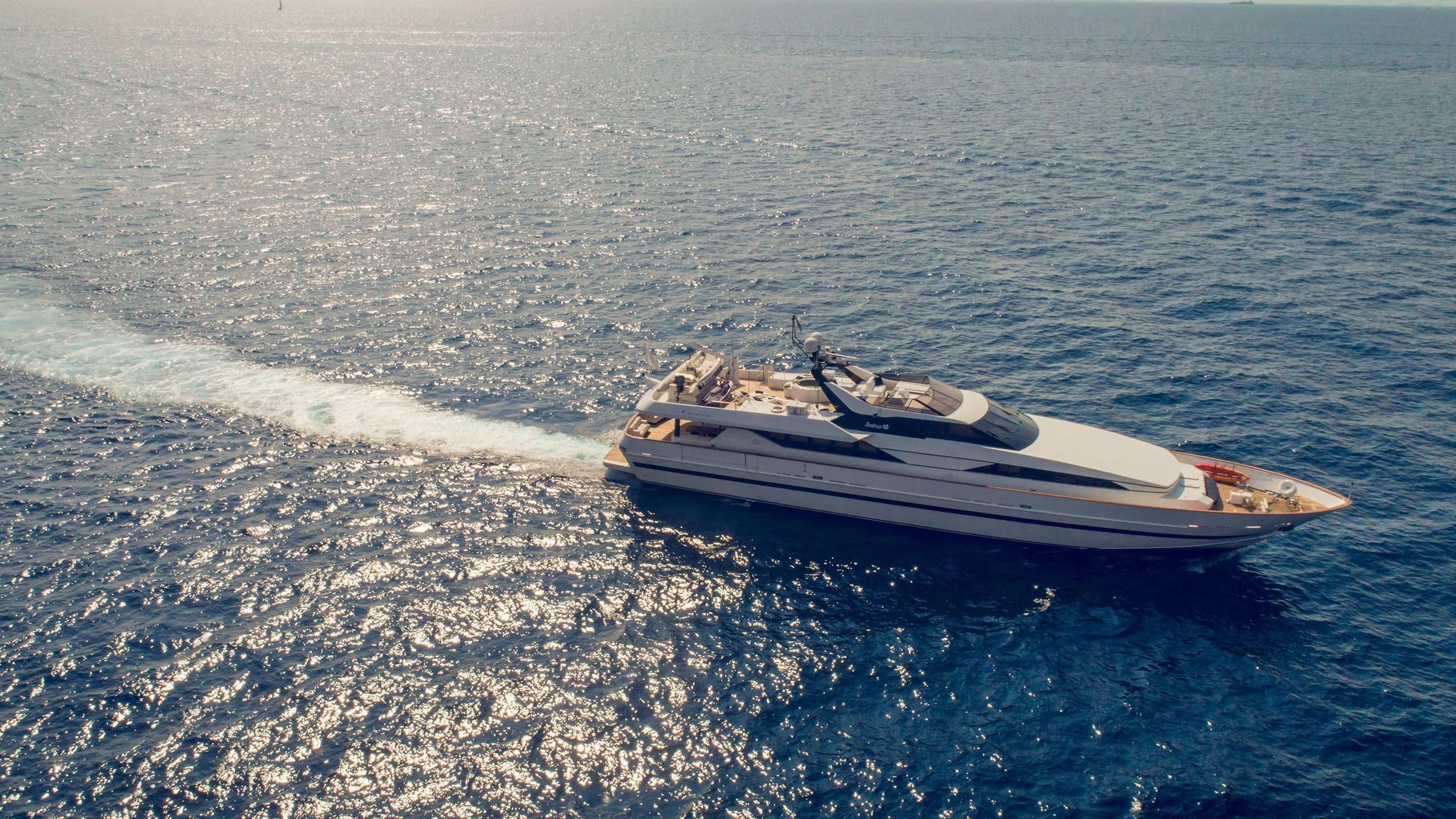 a boat in the water aboard LADY RINA Yacht for Sale
