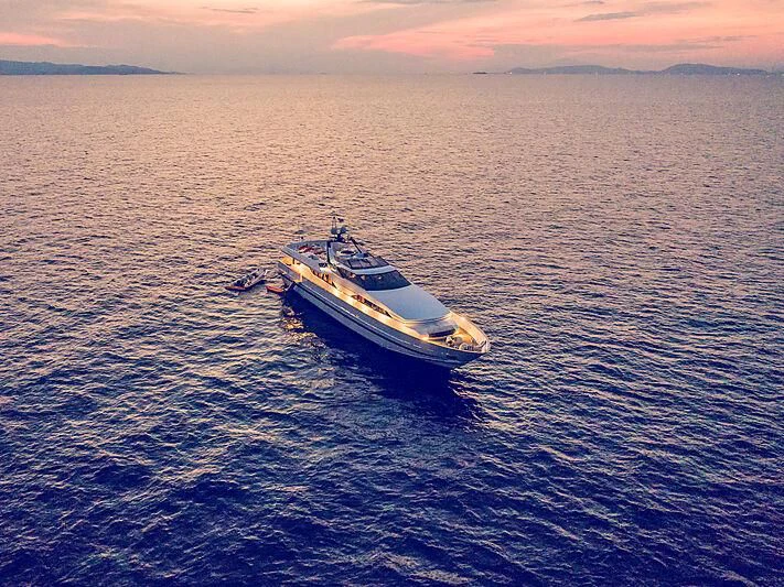 a boat in the water aboard LADY RINA Yacht for Sale