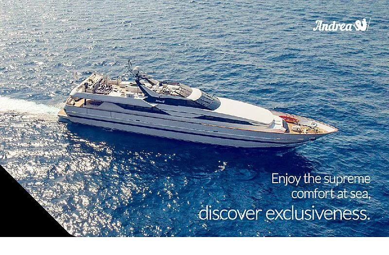 a boat on the water aboard LADY RINA Yacht for Sale