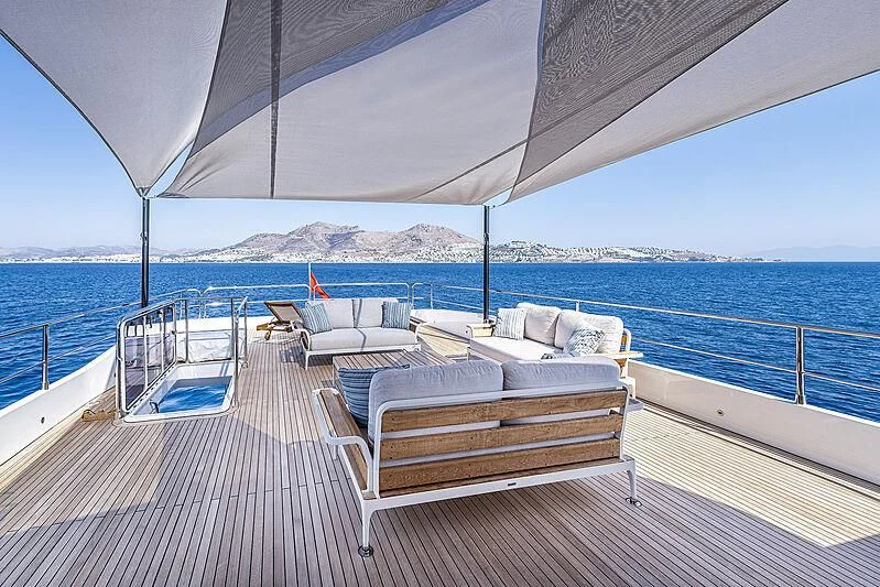 a boat on the water aboard TUBABU Yacht for Sale