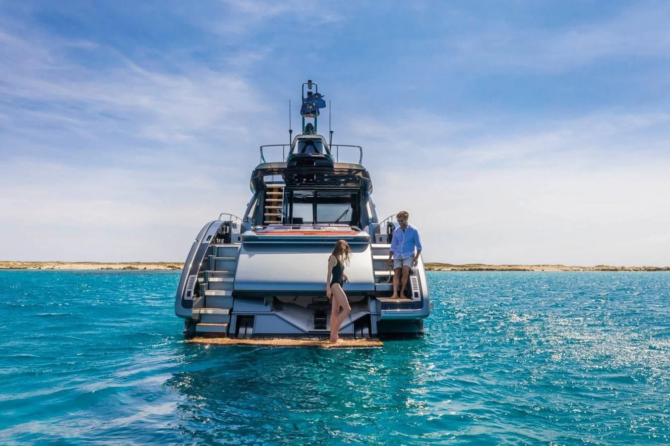 a boat in the water aboard 66' RIBELLE Yacht for Sale