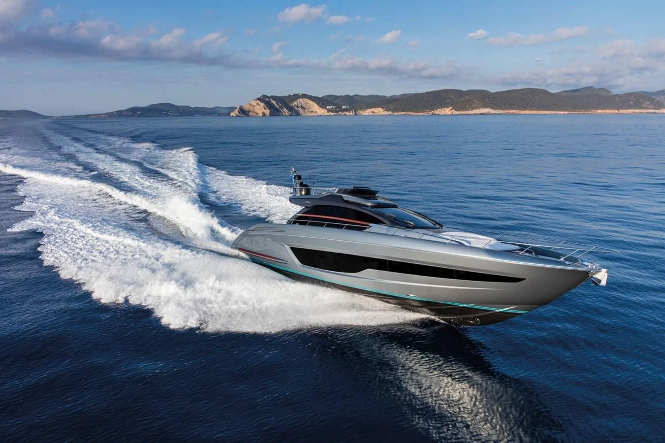 a boat on the water aboard 66' RIBELLE Yacht for Sale