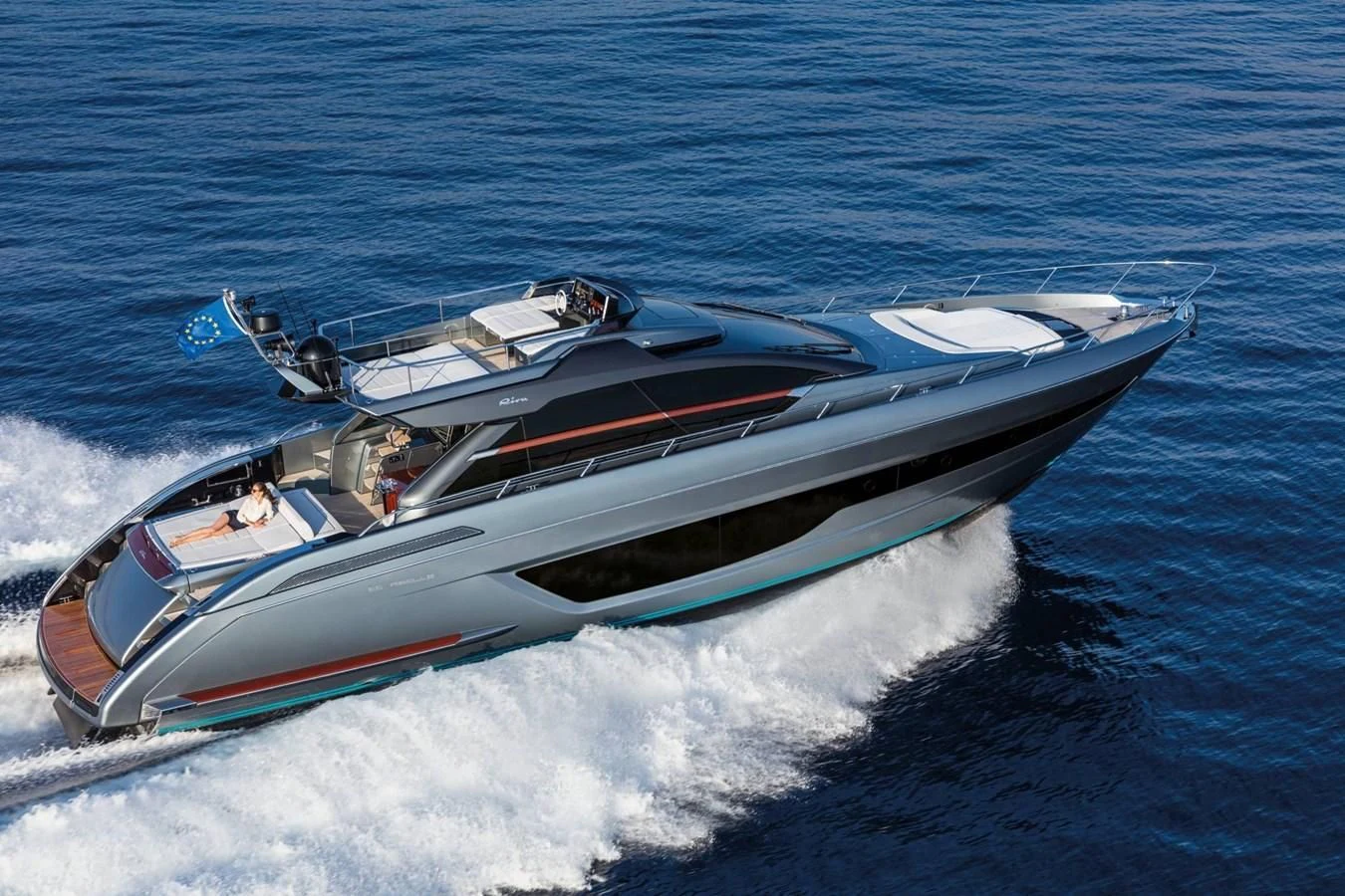 a boat on the water aboard 66' RIBELLE Yacht for Sale