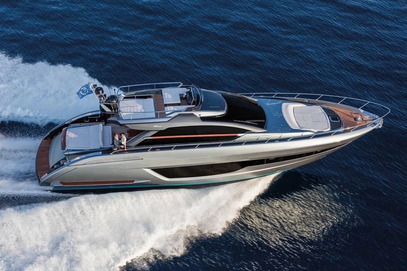 a boat on the water aboard 66' RIBELLE Yacht for Sale