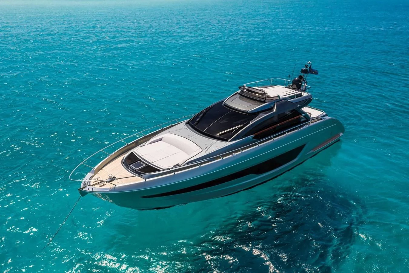 a boat in the water aboard 66' RIBELLE Yacht for Sale