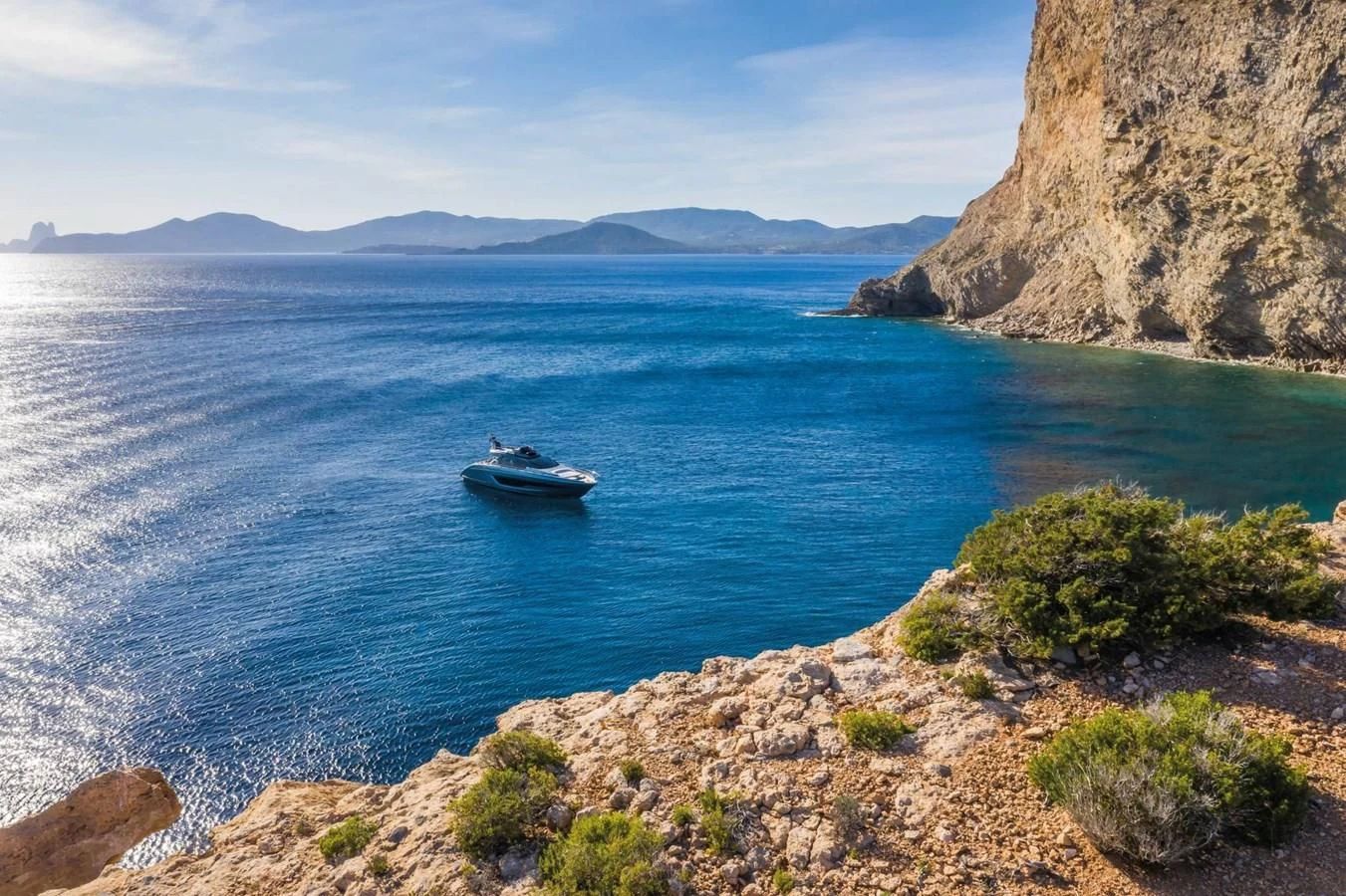 a boat in the water aboard 66' RIBELLE Yacht for Sale