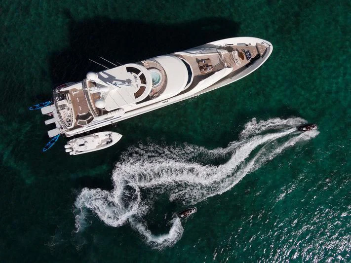a satellite in the water aboard LADY JJ Yacht for Charter