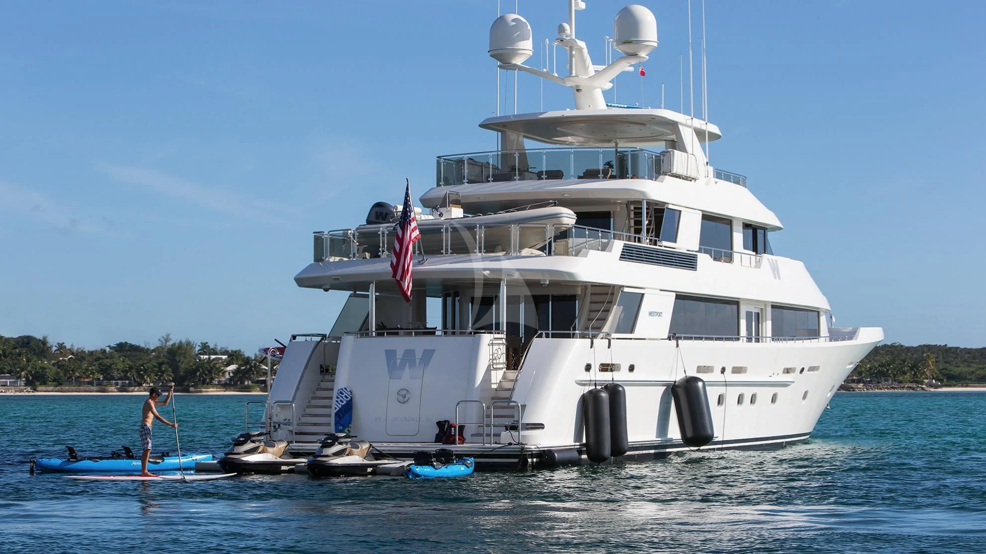a large white boat on the water aboard LADY JJ Yacht for Charter