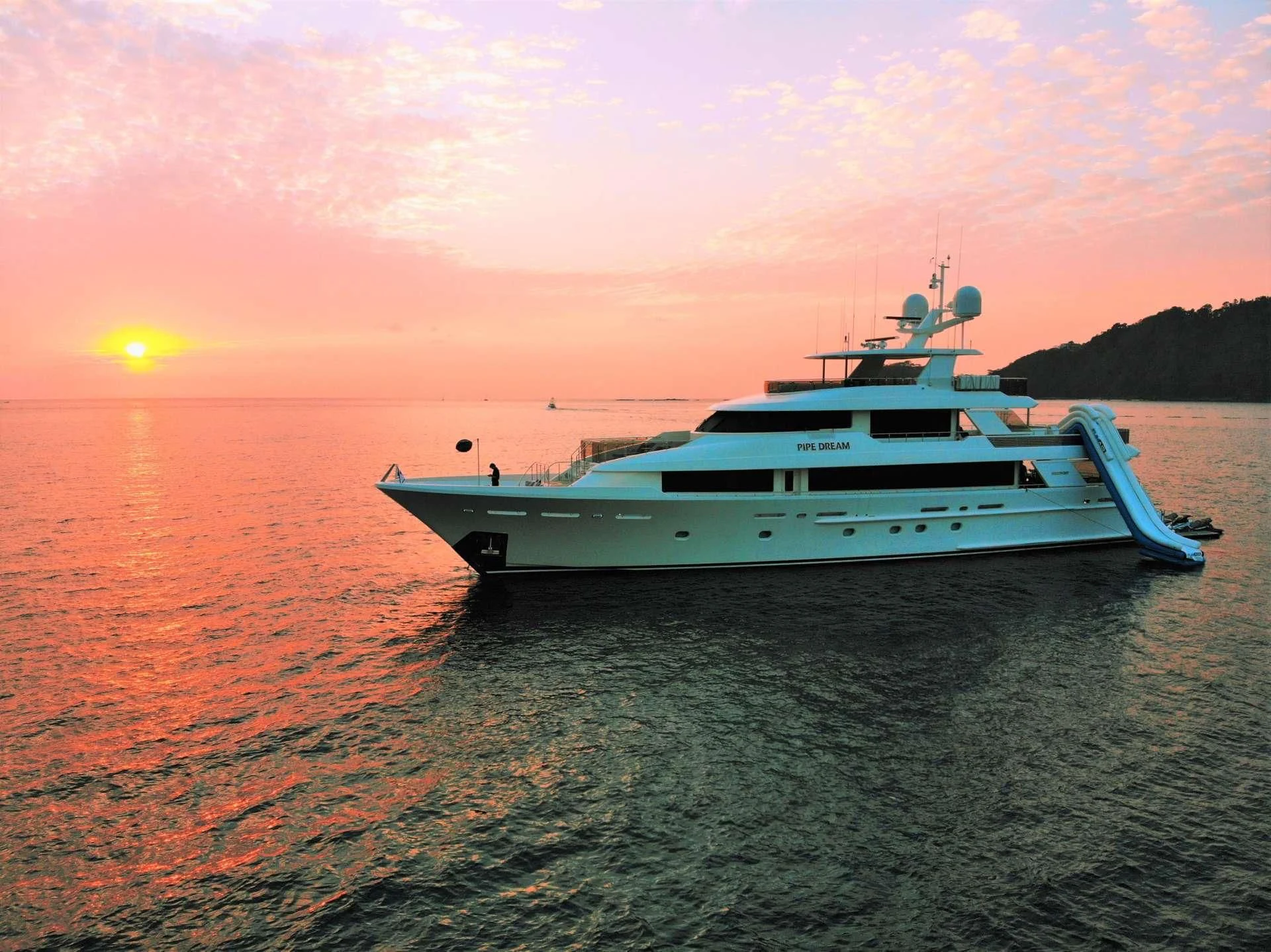 a boat on the water aboard LADY JJ Yacht for Charter