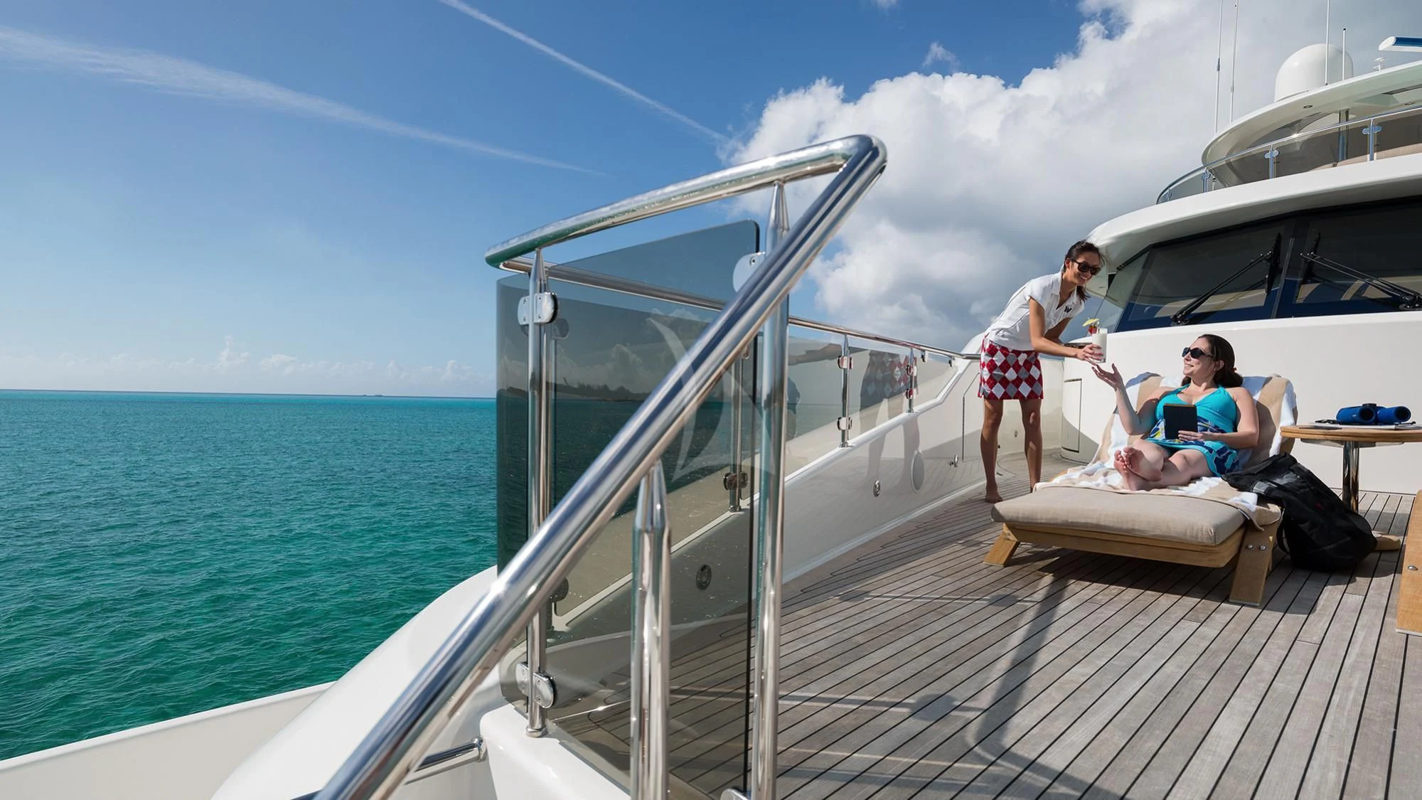 a group of people on a boat aboard LADY JJ Yacht for Charter