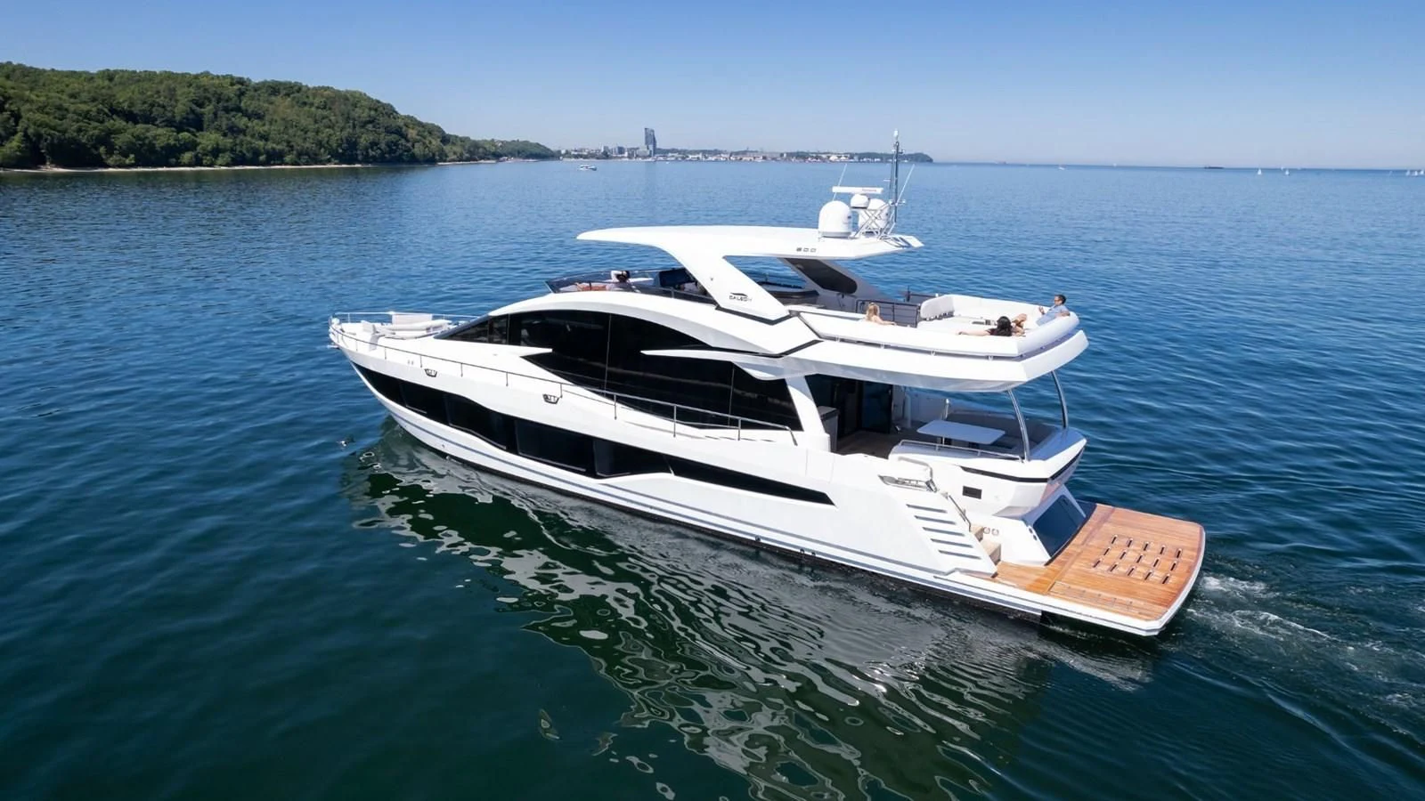 a boat on the water aboard GALEON 800 FLY/1 Yacht for Sale