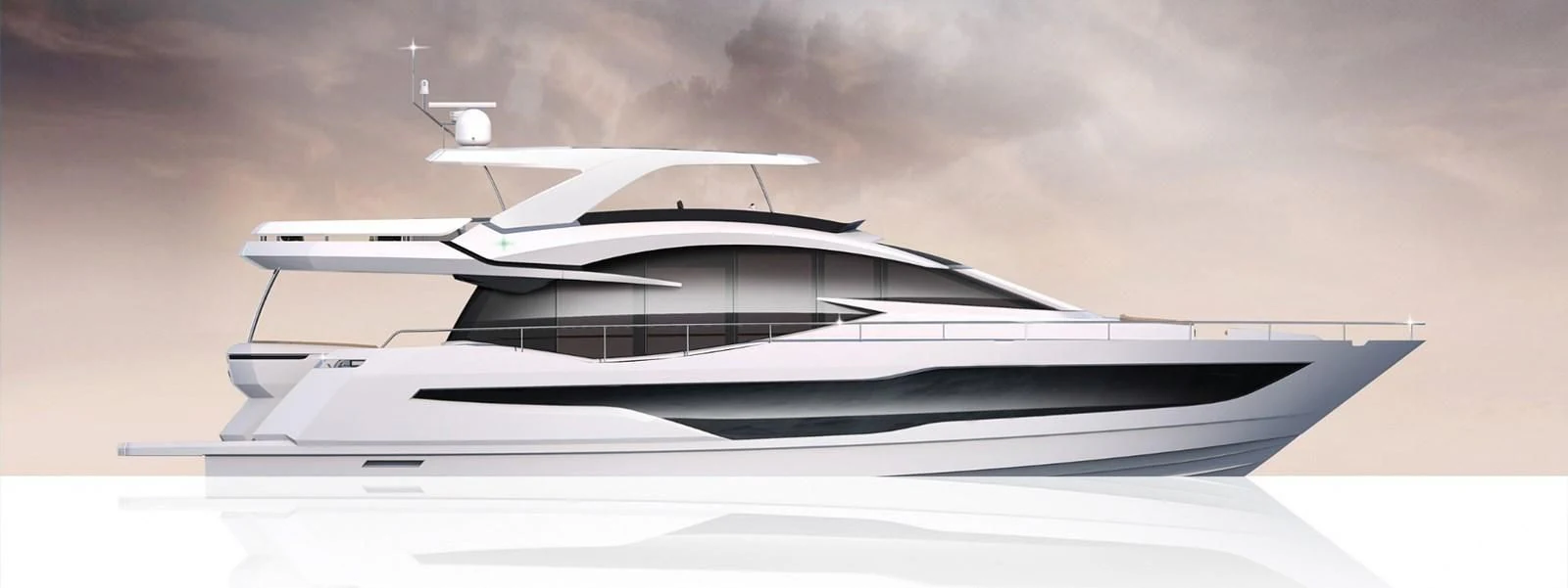a white and black boat aboard GALEON 800 FLY/1 Yacht for Sale