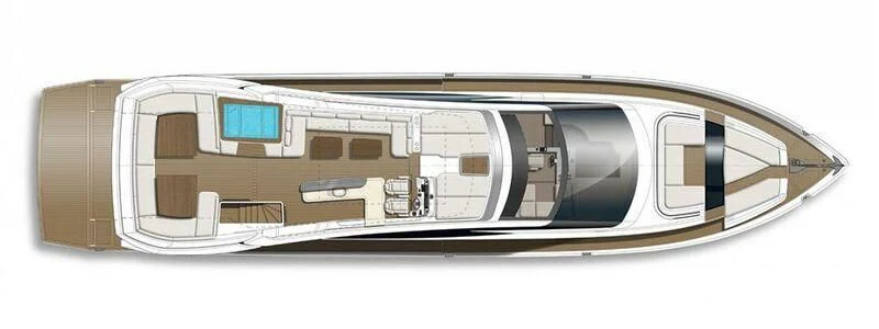 diagram, engineering drawing aboard GALEON 800 FLY/1 Yacht for Sale