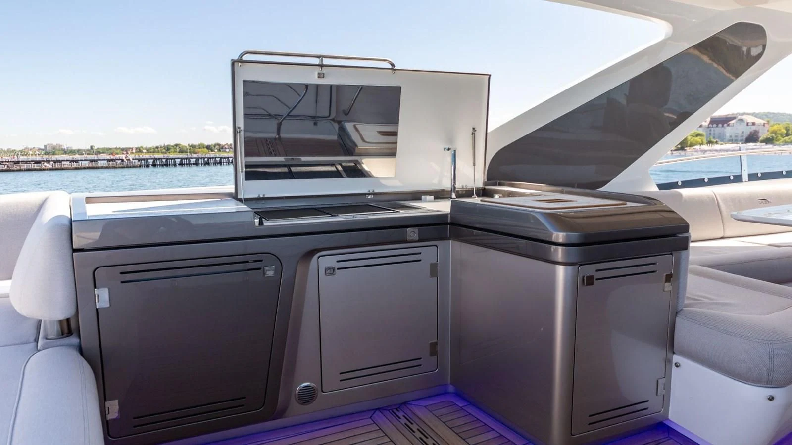 the inside of a car aboard GALEON 800 FLY/1 Yacht for Sale