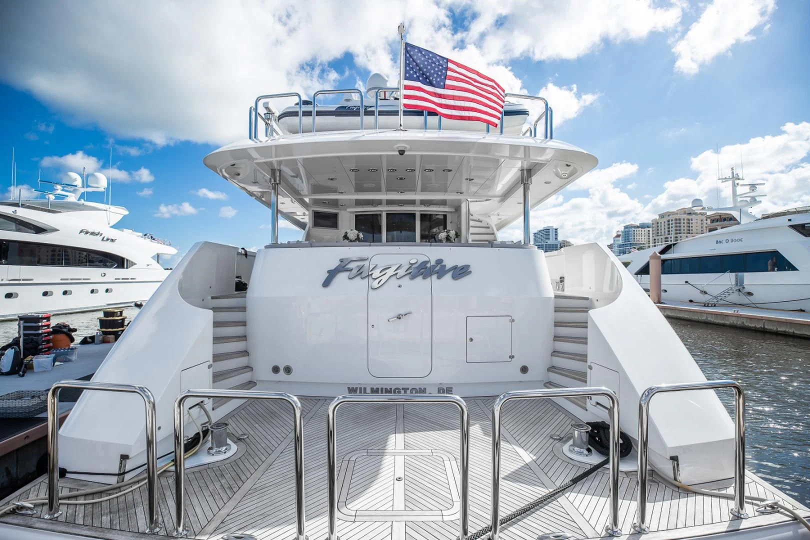a boat on the water aboard FUGITIVE *NAME RESERVED* Yacht for Sale