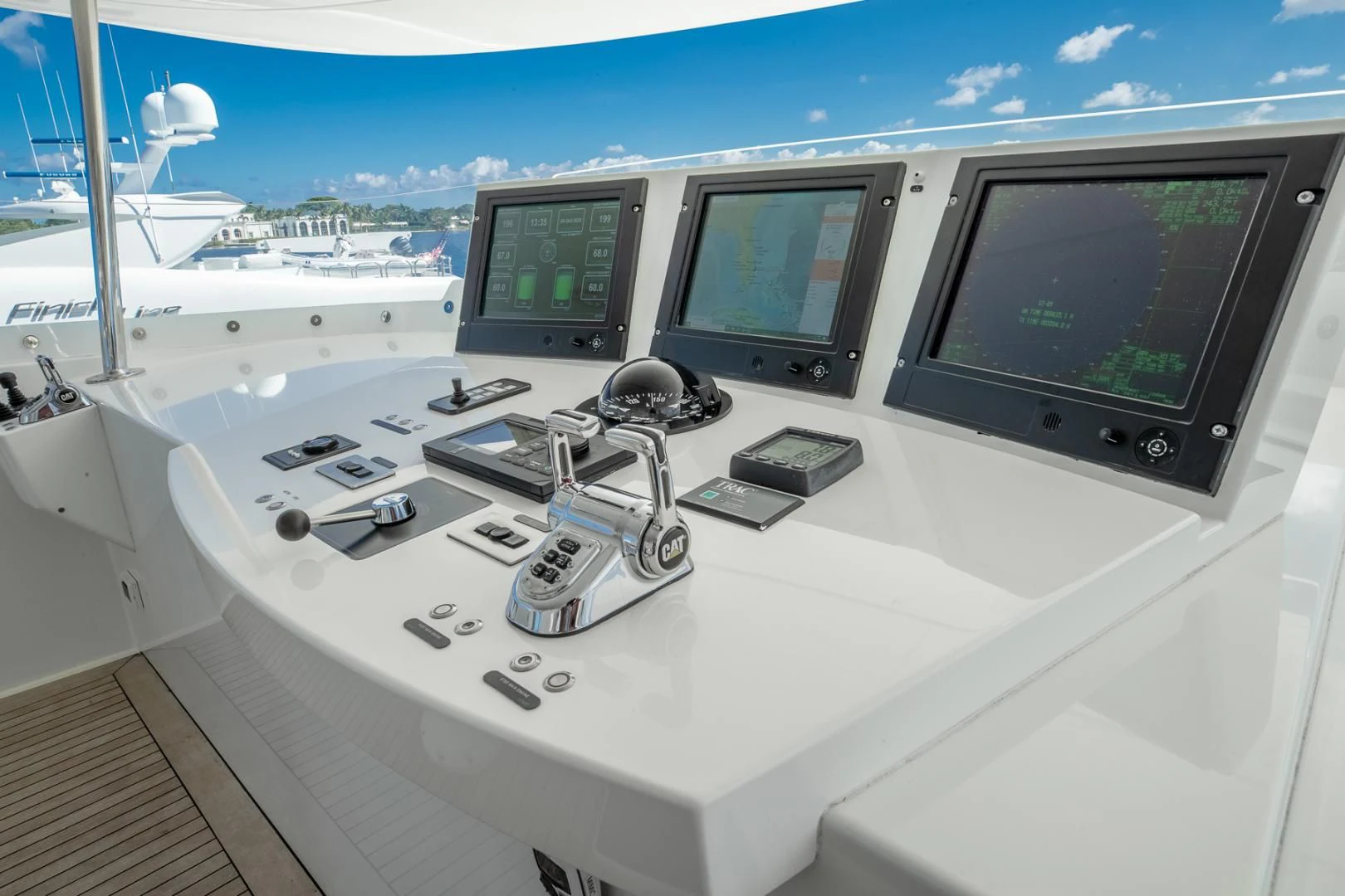 a white machine with a couple monitors aboard FUGITIVE *NAME RESERVED* Yacht for Sale