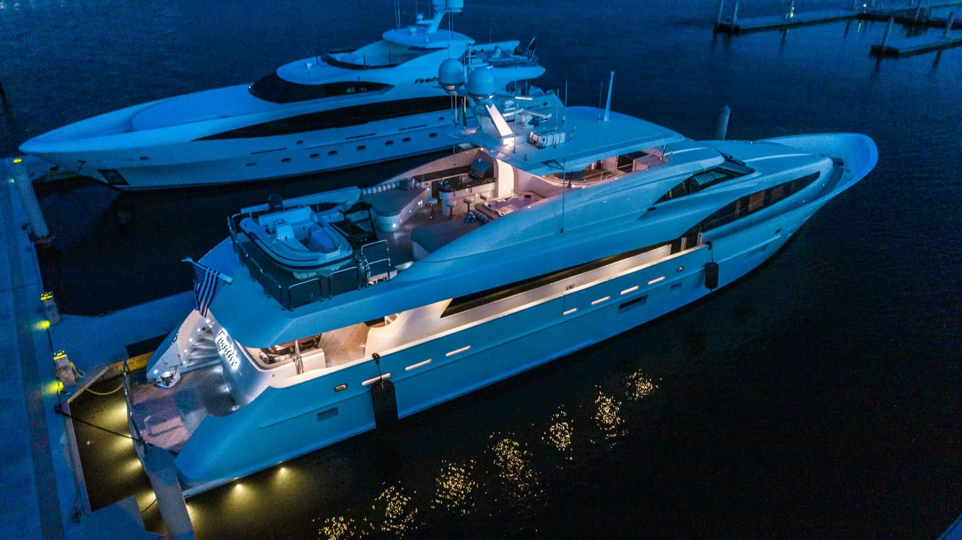 a boat on the water aboard FUGITIVE *NAME RESERVED* Yacht for Sale