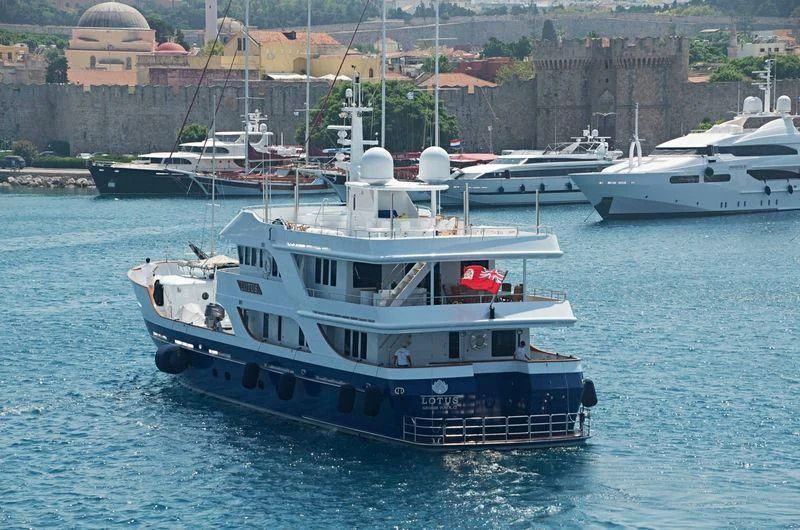 a group of boats in the water aboard LOTUS Yacht for Sale