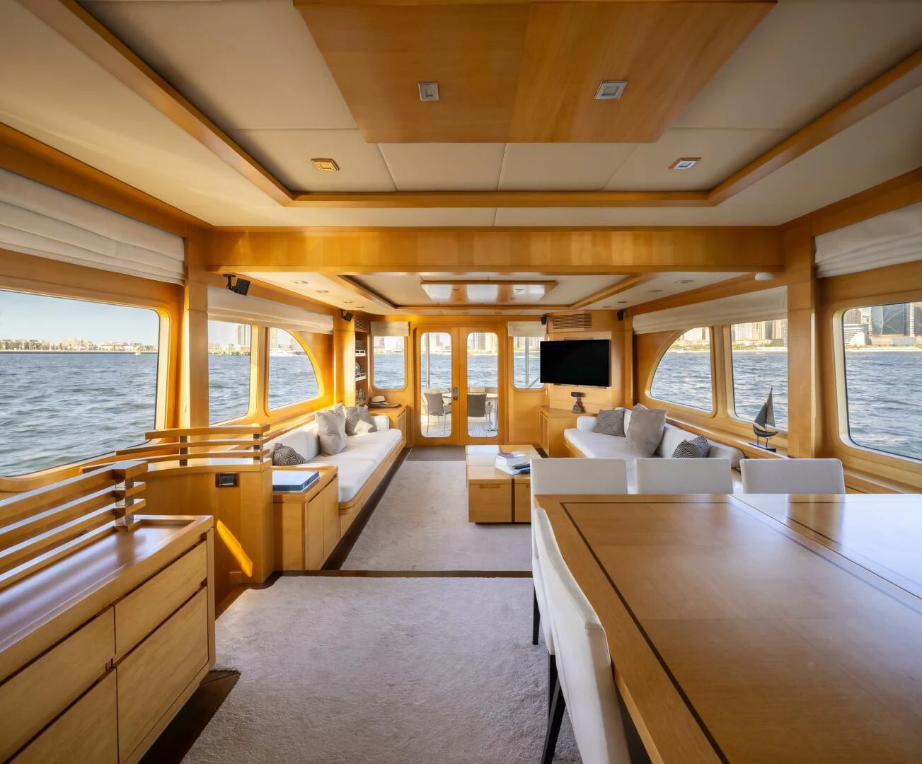 a boat with a large window aboard ANTALYA Yacht for Sale