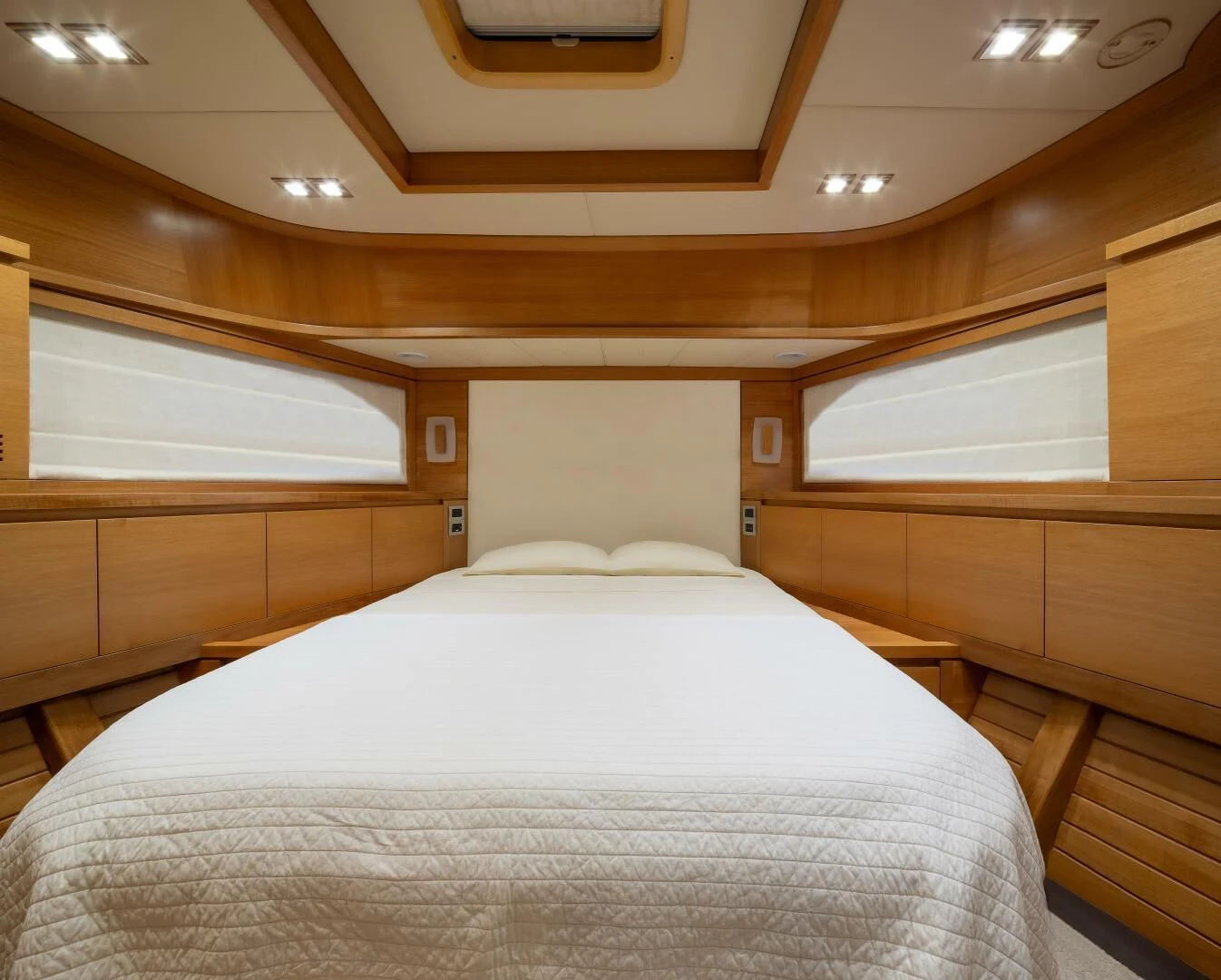 a room with wooden cabinets aboard ANTALYA Yacht for Sale