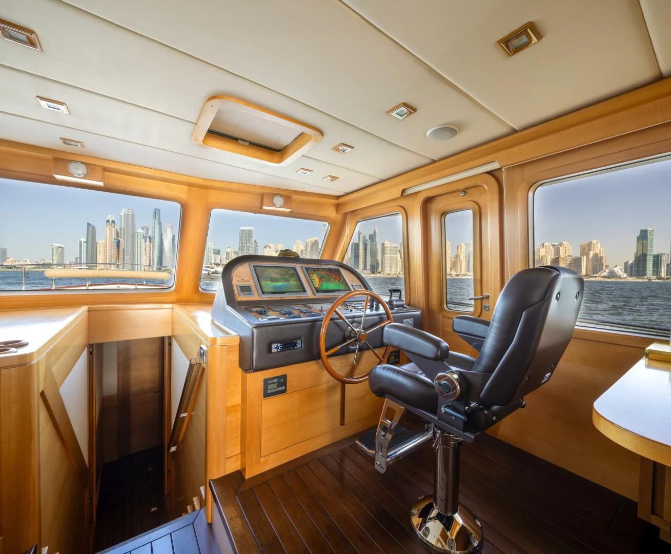 a room with a desk and a chair aboard ANTALYA Yacht for Sale