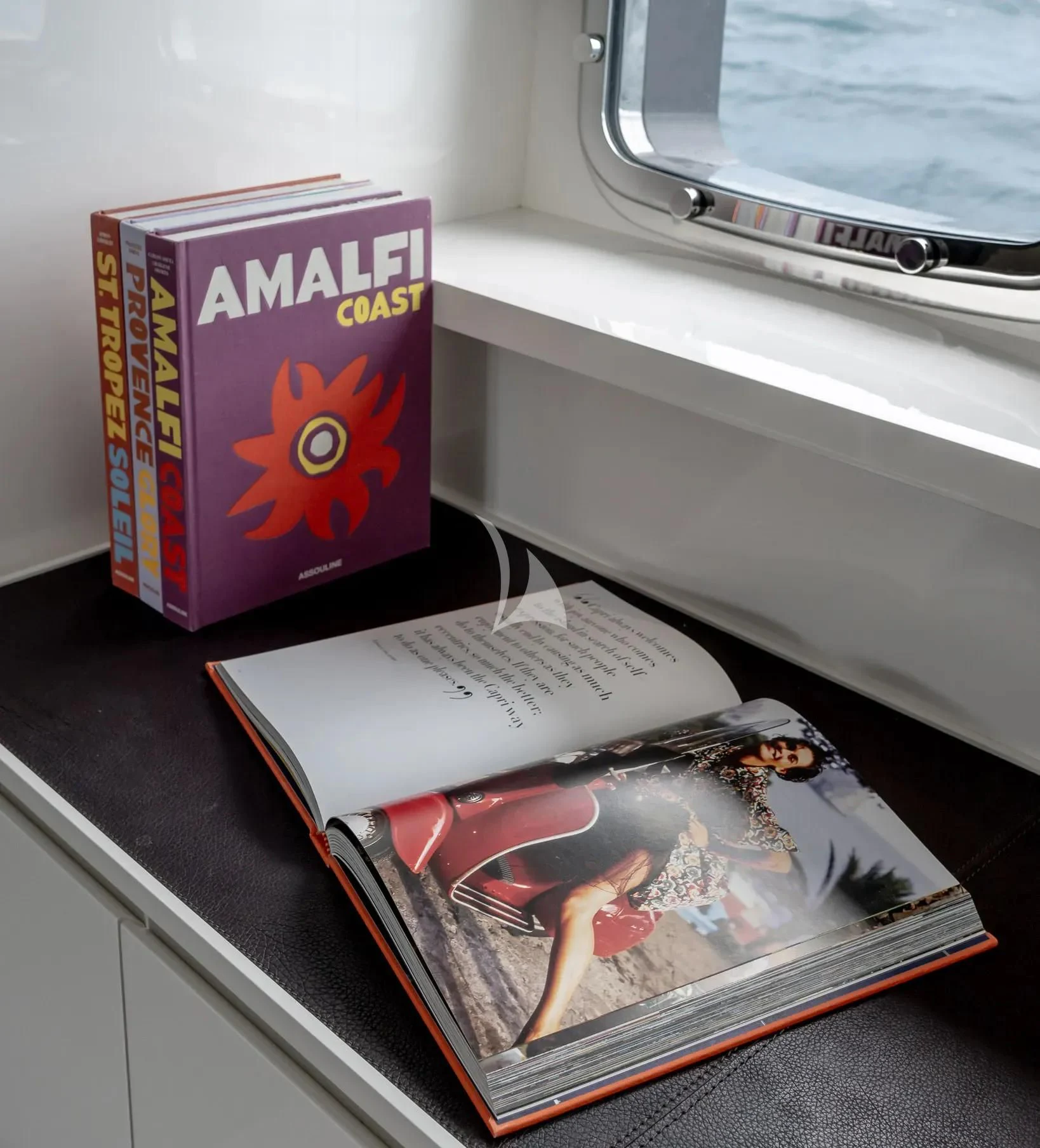 a box of candy next to a box of tissues aboard PEMBE Yacht for Charter