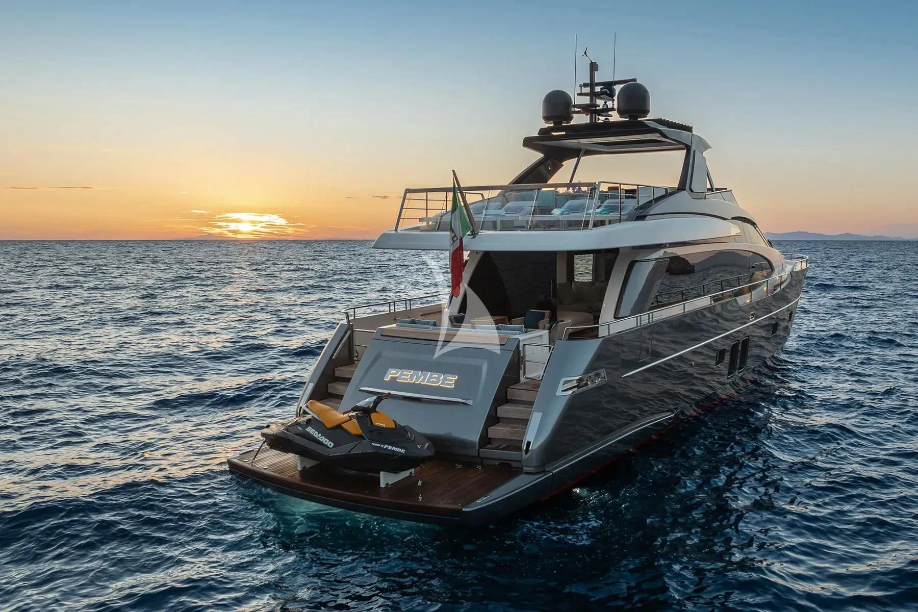 a boat in the water aboard PEMBE Yacht for Charter