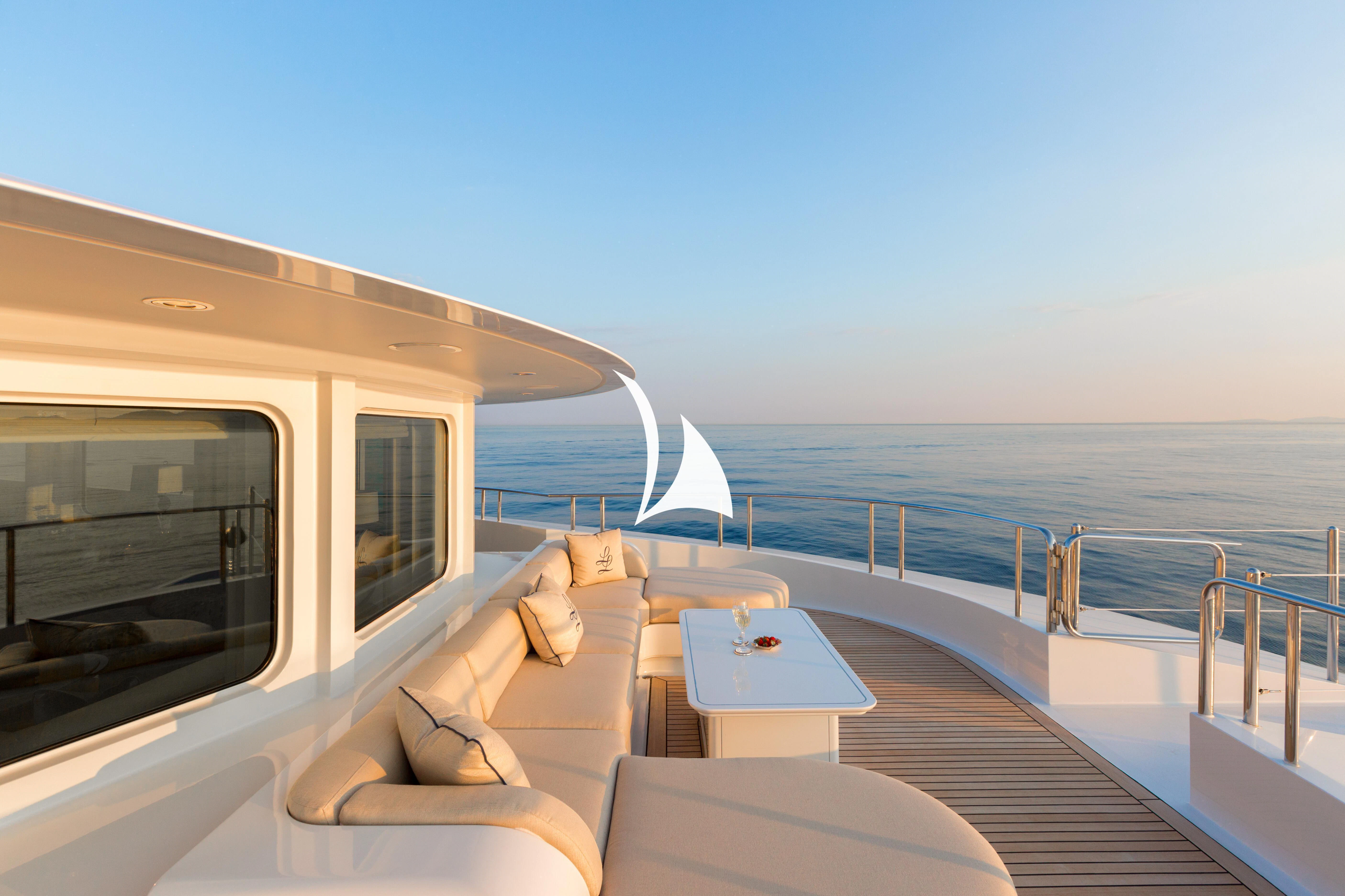 a boat on the water aboard LUCKY LADY Yacht for Sale