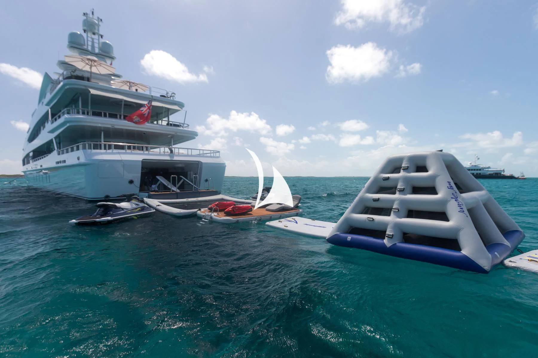 a group of boats in the water aboard LUCKY LADY Yacht for Sale