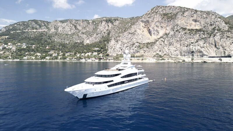 a boat in the water aboard LUCKY LADY Yacht for Sale