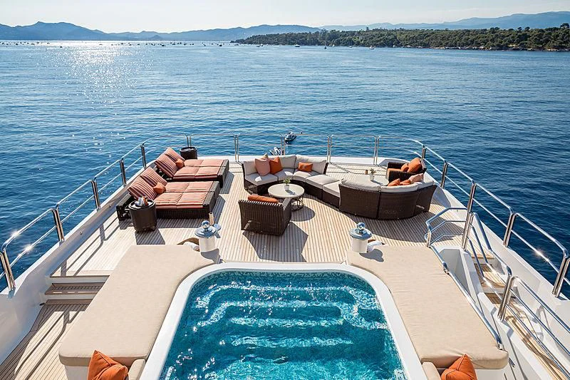 a boat on the water aboard LUCKY LADY Yacht for Sale