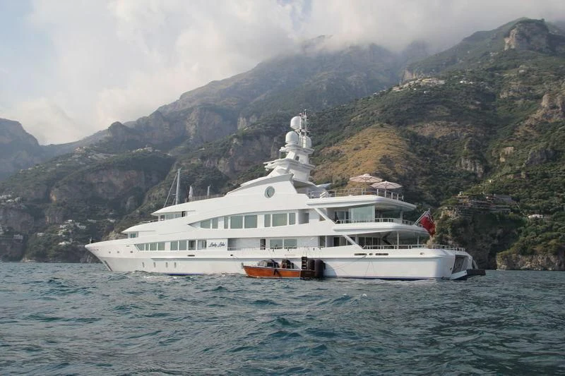 a boat on the water aboard LUCKY LADY Yacht for Sale