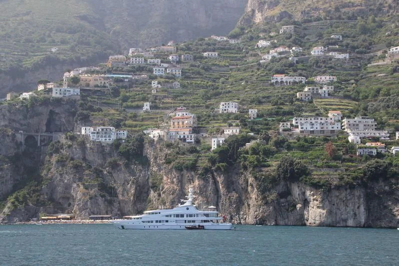 a boat on the water aboard LUCKY LADY Yacht for Sale