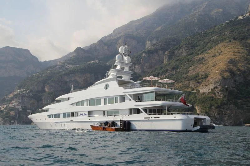a boat on the water aboard LUCKY LADY Yacht for Sale