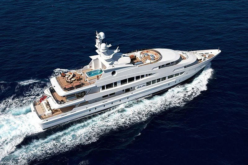 a ship on the water aboard LUCKY LADY Yacht for Sale