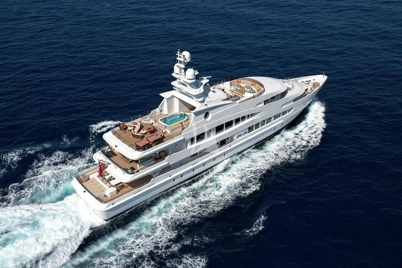 a ship on the water aboard LUCKY LADY Yacht for Sale