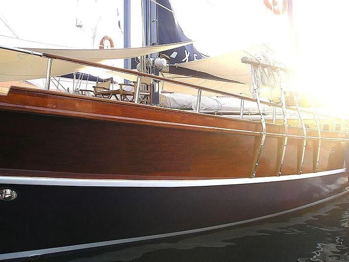 a boat on the water aboard AGANIPPE Yacht for Sale