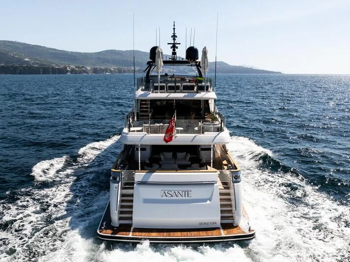 a boat on the water aboard ASANTE Yacht for Sale